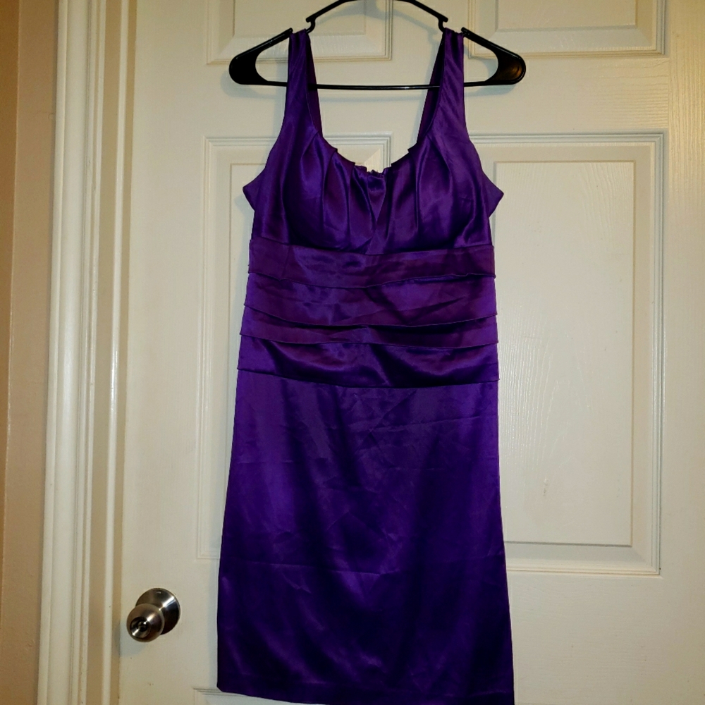 Royal purple cocktail dress